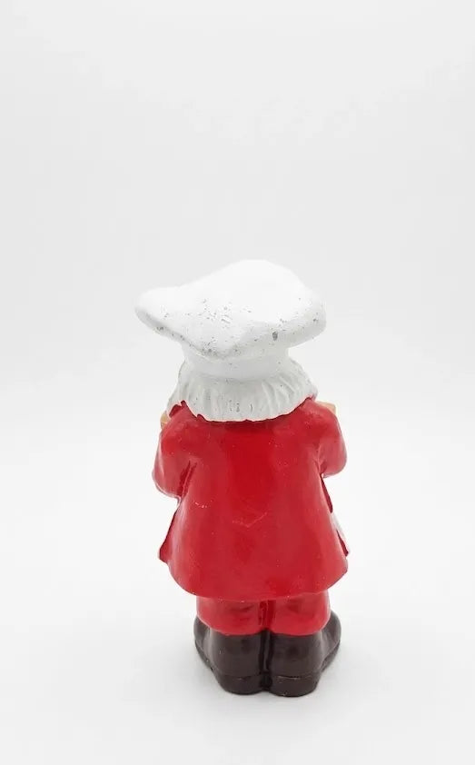 Babbo Natale Chef in Resina 15 cm – Statuina Natalizia Decorativa