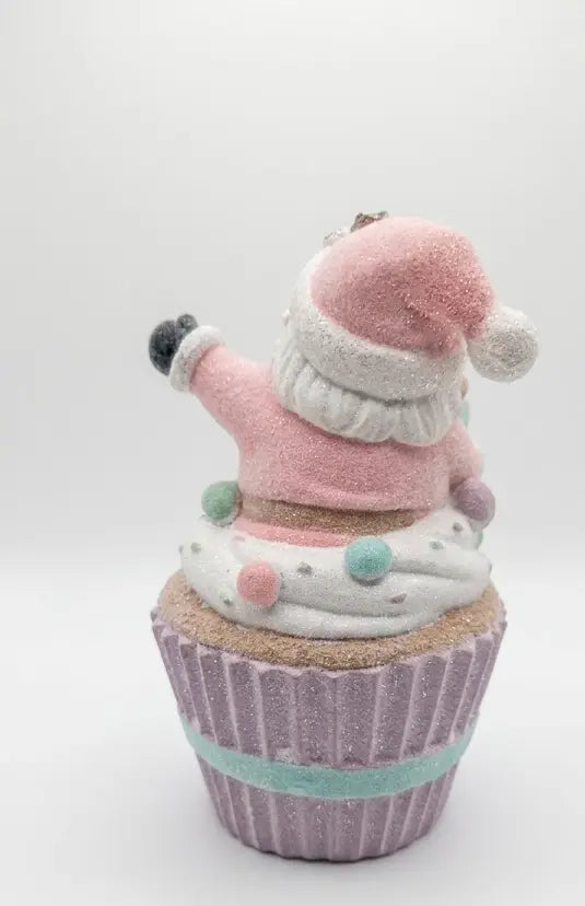 Babbo Natale Cupcake – Statuina Natalizia in Argilla Morbida