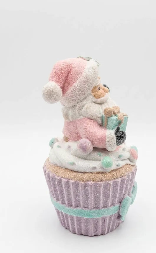 Babbo Natale Cupcake – Statuina Natalizia in Argilla Morbida