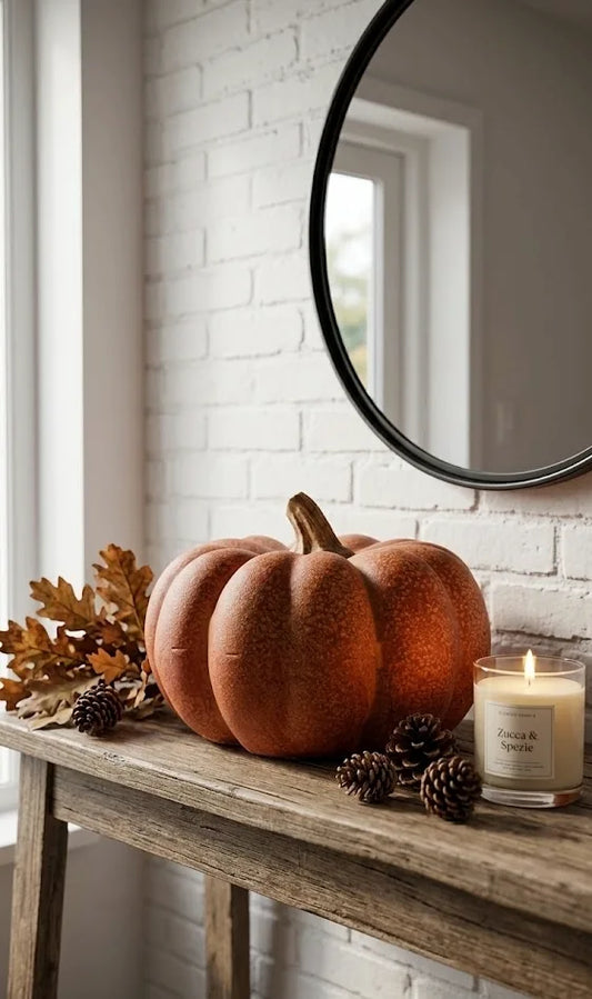 Zucca Decorativa in Ceramica – Decorazione Autunnale