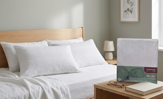 Copripiumino in puro cotone con cerniera, tessuto fasciato, ideale per letto matrimoniale