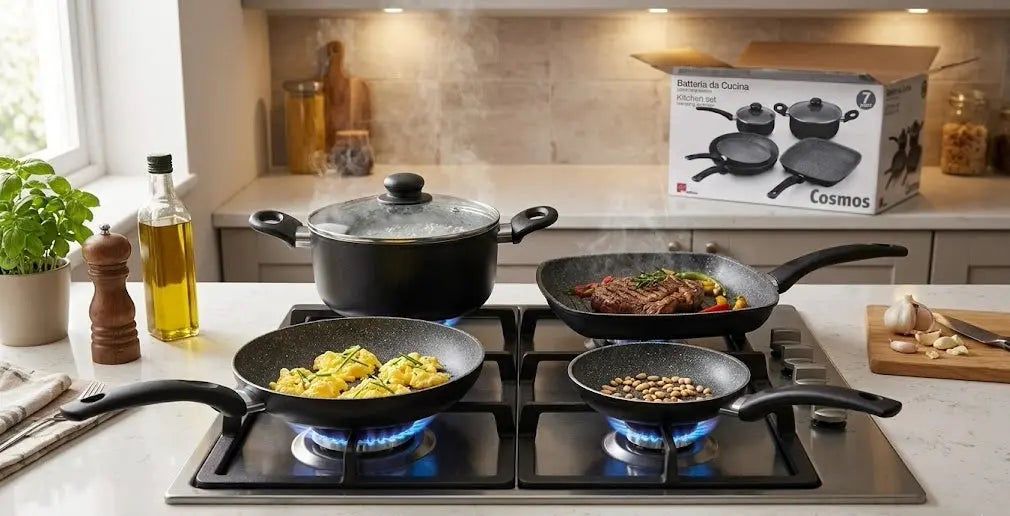 Set Batteria da Cucina 7 Pezzi – contestualizzato in cucina 